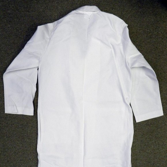 Mens Lab Coat Consultation Scrub Jacket 46 White Landau 3224 Relaxed Fit XL - Picture 6 of 11